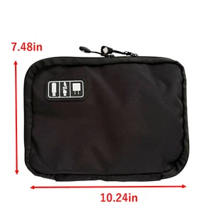 Tragbare Aufbewahrungstasche Nylon Stoff Kabel Organizer Tasche Kabeltasche - Bild 1 von 13