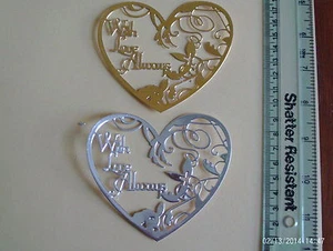 PACK OF 8 TATTERED LACE 'WITH LOVE ALWAYS' HEART DIE CUTS - Picture 1 of 1