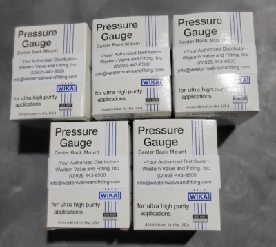 Wika Pressure Gauge, 1/4 316SS Female VCR, Back Mount, 230.15 0-100PSI  2" Face - Image 1 of 3