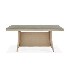Alaterre Furniture Outdoor Coffee Tables 26"X33"X57" Aluminum Rectangle Beige