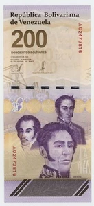 Venezuela 200 Bolivares 17-8-2023 Pick 120 UNC Uncirculated Banknote Serie A - Picture 1 of 2