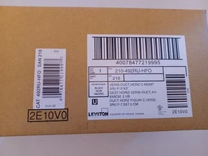 Leviton 492RUHFO Horizontal Manager - Black - NEW Factory Sealed Box - Afbeelding 1 van 6