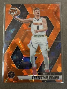 2024-25 Panini Mosaic Christian Braun Orange #ed /49 Nuggets - Picture 1 of 3