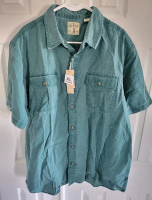 RedHead Men's Size XL Rock Creek Short-Sleeve Button Up Shirt North Sea Green - Image 1 of 4
