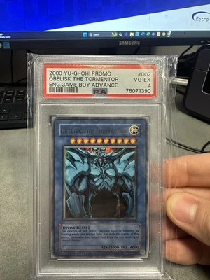 Yu-Gi-Oh! Obelisk The Tormentor GBI-002 GAMEBOY PROMO Secret Rare PSA 4 VG-EX - Image 1 of 2