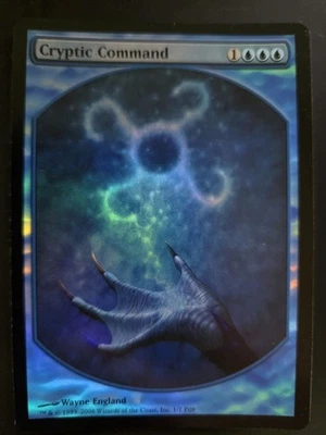 Cryptic Command LP FOIL TEXTLESS PROMO Magic Player Rewards MTG FREE SHIPPING - Image 1 of 2