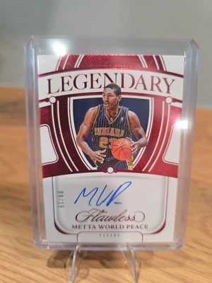2023-24 Panini Flawless Metta World Peace Legendary Auto 9/15🔥🔥💣💣 - Image 1 of 2