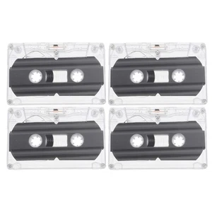 4 Pcs Audio Tape Recordable Empty Tapes Blank Cassette for Recording - Picture 1 of 12