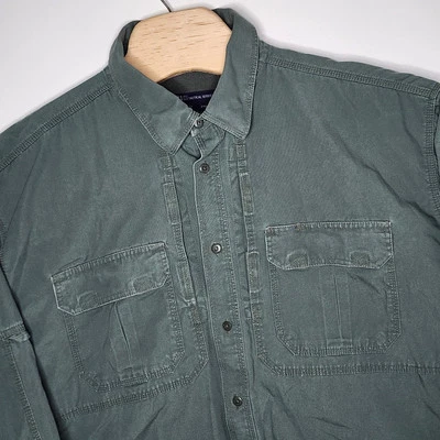 5.11 Tactical Shirt Men's 2XL Green Long Sleeve Vented Button Down Work Chore - Image 1 of 4