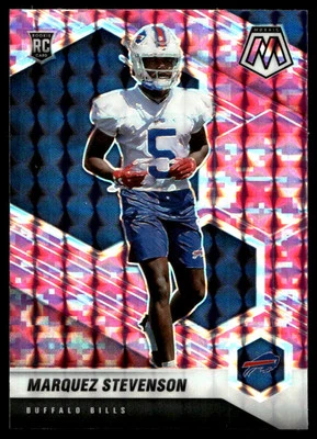2021 Panini Mosaic Pink Camo Marquez Stevenson RC #390 - Image 1 of 2