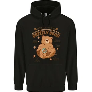 Anatomía De Un Oso Grizzly Sudadera Para Hombre 80% Algodón - Imagen 1 de 27