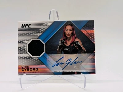 2019 Topps UFC Knockout Cris Cyborg #KAR-CJ Athlete Worn Patch/Auto 92/99 - Image 1 of 4