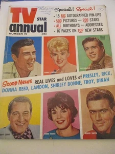 Rick Nelson, Donna Reed, Tab Hunter - TV Star Annual Magazine 1961 - Picture 1 of 2