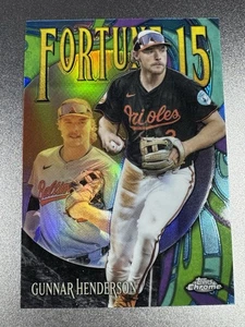 2025 Topps Chrome - Fortune 15 - Gunnar Henderson #F15-2 Refractor Orioles - Bild 1 von 6