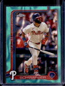 2025 Topps Chrome Kyle Schwarber Aqua Lava Refractor #75/199 Phillies - Picture 1 of 2