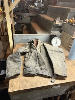 VTG Rare Motorcycle Leather Jacket Coat Riding Racing Workwear Front Quarter USA - Image 1 of 4