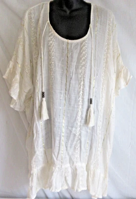 Cubierta de natación Surf Gypsy dorada a rayas metálicas talla L nueva con etiquetas Foto 1 de 4