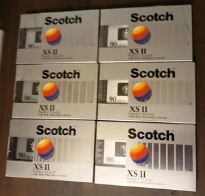Scotch XS II 90 Type 2 High Bias Cassette Tapes Qty 6 Sealed - Picture 1 of 11