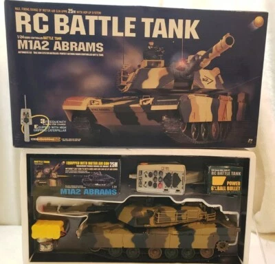 NEW RC BATTLE TANK M1A2 ABRAMS AUTOMATIC ELE TRICK SYSTEM  3 FREQUENCY 9 BAND - Image 1 of 4