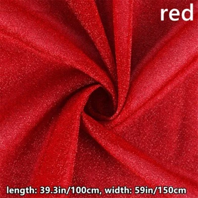 Stretch Glitter Fabric Cloth Costume Formal Dress Sewing Craft DIY 100x150cm - Image 1 of 4