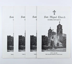 Lot 4 Vintage Brochures For San Miguel Church Socorro New Mexico - Picture 1 of 4