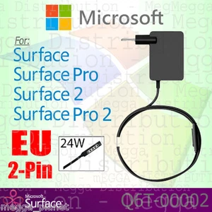 GENUINE Microsoft Surface RT /Pro /2 EU 2pin 24w Power Adapter Charger Q6T-00002 - Afbeelding 1 van 3