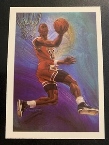 1990-91 NBA Hoops #358 - Art Card Team Checklist - Michael Jordan - Imagen 1 de 2