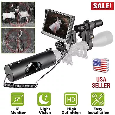 LAKEFOREST 2023 Monitor Night Vision Scope Digital Camera Infrared Rifle 850nm W/IR Torch