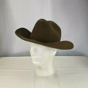 Retro Resistol Brown Cowboy Hat Size 7 XXX Beaver Western Cap Self Conforming - Picture 1 of 14