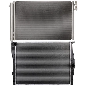 Radiator & AC Condenser Cooling Kit For 2008-2010 BMW 128i 2006 325i 325xi 330i - Picture 1 of 8