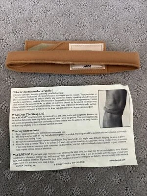 NUEVO Cho-Pat Correa de Rodilla Grande Beige 14 1/2 - 16 1/2" Soporte para Corredor y Jumpers Foto 1 de 4