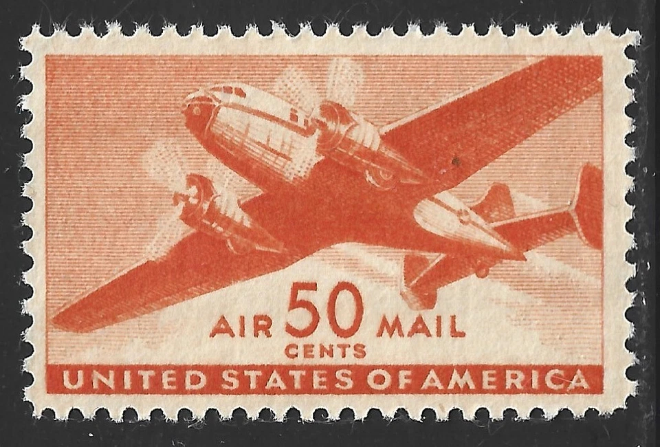 United States, Scott #C31, 50c Twin-Motored Transport Plane, MNH - Image 1 of 1