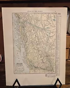 Antique 1913 Map of British Columbia - Picture 1 of 1