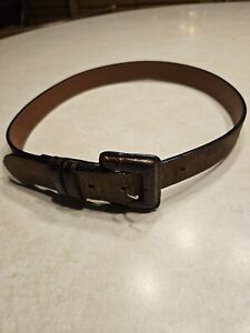VTG Joan&David Brown Leather Belt 1-1/8" Wide - Size Medium (29"-30")