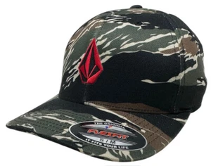 Volcom Men's Hat Full Stone Camo FlexFit Embroidered Cap - Picture 1 of 3