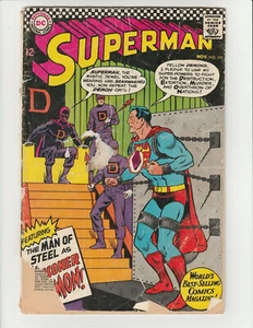 Superman Comics #191 November 1966 Reading Copy 1.0 FAIR missing back cover - Picture 1 of 2