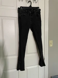 AG Adriano Goldschmied The Prima Jeans donna taglia W28 L29 nero sigaretta - Foto 1 di 8