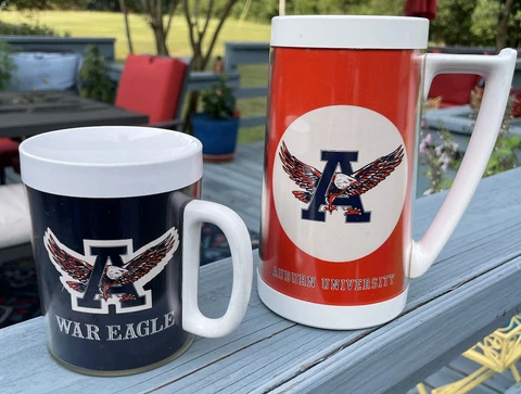 Vintage 1970s Auburn University  Thermo-serv Mugs Cover
