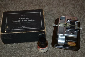 Vintage Keystone Boston Model 737 Security FIlm Splicer w/ Ansco Film Cement - Picture 1 of 12