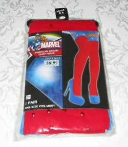 Adult 14+ Marvel American Dream Thigh Highs One Size Fits Most Red, Blue, White - Picture 1 of 4