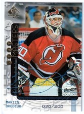 1998-99 SP Authentic Stat Masters #S13 Martin Brodeur /200 - New Jersey Devils