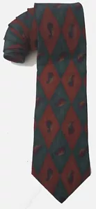 Mallory Church NUEVA Corbata de Seda Geométrica Verde Roja para Hombre $49 A3533 - Imagen 1 de 1