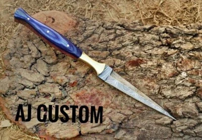 HANDMADE HUNTING DOUBLE EDGED FIXED BLADE DAGGER SURVIVAL BOOT KNIFE X140 - Image 1 of 4