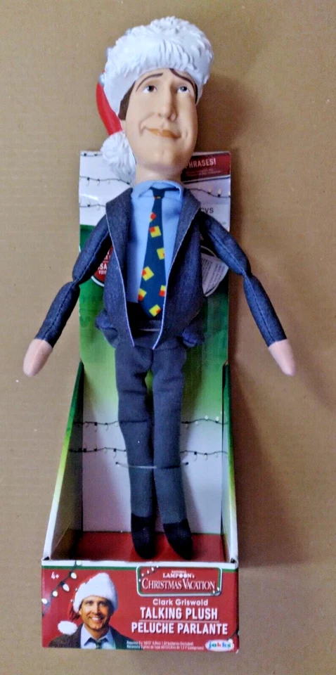 全新 12 英寸 Clark Griswold 圣诞假期 会说话 毛绒拉绳 - 16 短语 — 第 1/4 张图片