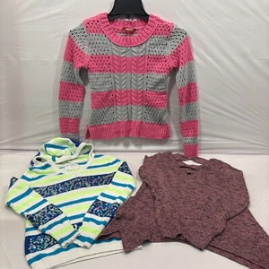 Justice, Arizona & Sally M Lot of 3 Girls Sweaters Preowned Sizes 10/12 - Picture 1 of 10