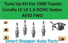 Tune Up For 90 Toyota Corolla Le L4 1.6 Dohc Spark Plug, Wire Set With Cap, Roto