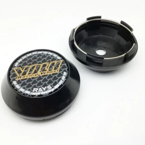 4 pcs 65 mm for RAYS VOLK Black Grey Alloy Wheel Center Caps Rim Caps Hub Caps - Picture 1 of 6