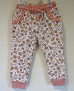 NWT Cheeky Plum Floral Jogger Pants Girl's Size 5/5T - Picture 1 of 1
