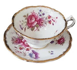 Paragon ROSEALEE Pink Rose Wide Mouth Bone China Tea Cup & Saucer England - Picture 1 of 10