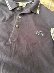 Lacoste Poloshirt Herren Größe Small 3 schwarz Crock & weiße Streifen Ex Display - Bild 1 von 7